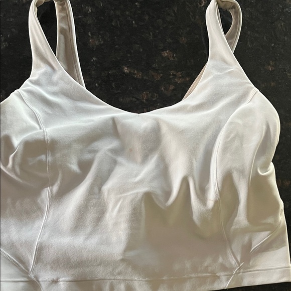 Women's White Sports Bra - Picture 3 of 5